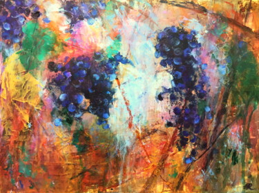 Painting titled "Grapevine" by Lena Ru, Original Artwork, Acrylic