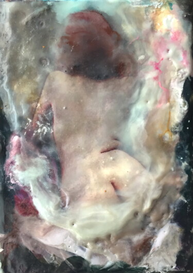 Peinture intitulée "Nude encaustic pain…" par Lena Ru, Œuvre d'art originale, Cire