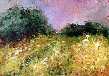 Painting titled "July" by Lena Ru, Original Artwork, Pastel