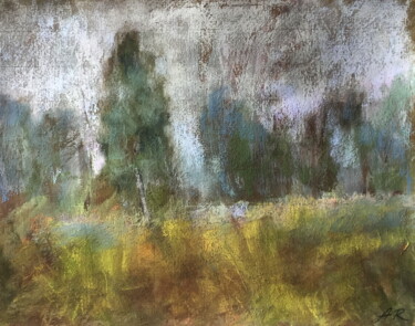 Dessin intitulée "Autumn Mist" par Lena Ru, Œuvre d'art originale, Pastel