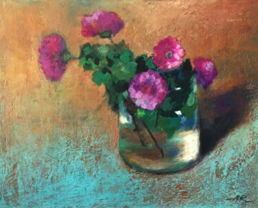 Dessin intitulée "Late Flowering" par Lena Ru, Œuvre d'art originale, Pastel