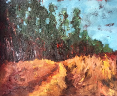 Peinture intitulée "Entering The Forest…" par Lena Ru, Œuvre d'art originale, Huile