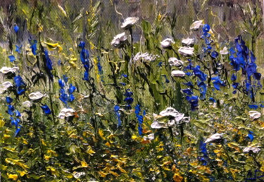Painting titled "Meadow 2" by Lena Ru, Original Artwork, Acrylic