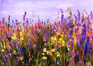 Peinture intitulée "Meadow 8" par Lena Ru, Œuvre d'art originale, Acrylique