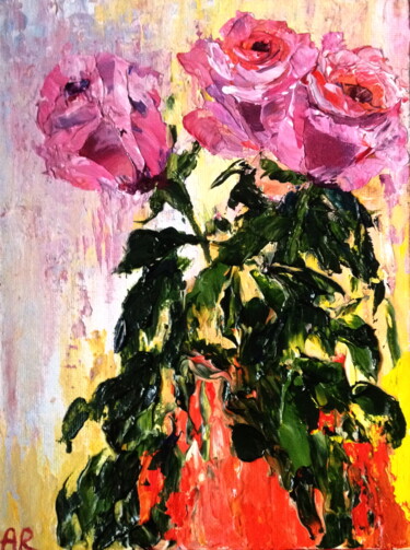 Pintura titulada "Roses" por Lena Ru, Obra de arte original