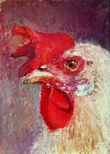 Painting titled "Portrait of a Chick…" by Lena Ru, Original Artwork
