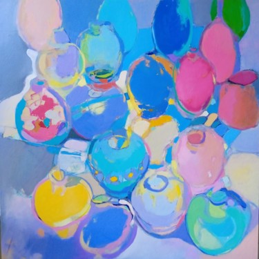 Картина под названием "Multi-coloured" - Еlena Shraibman, Подлинное произведение искусства, Масло Установлен на Деревянная р…