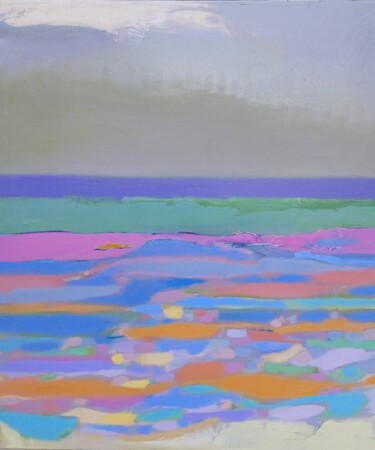 Картина под названием "Sea Waves" - Еlena Shraibman, Подлинное произведение искусства, Масло Установлен на Деревянная рама д…