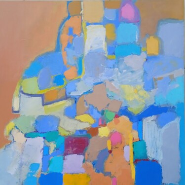 Картина под названием "Desert Oasis" - Еlena Shraibman, Подлинное произведение искусства, Масло Установлен на Деревянная рам…
