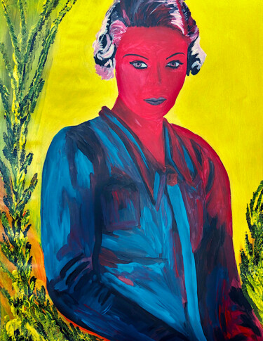 Pintura titulada "Eve from Oumuamua" por Lena Snow, Obra de arte original, Acrílico