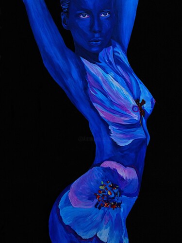 Картина под названием "Rhiannon" - Lena Snow, Подлинное произведение искусства, Акрил