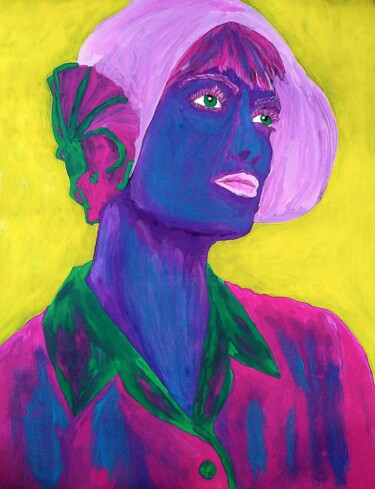 Картина под названием "Neptune's Maid" - Lena Snow, Подлинное произведение искусства, Акрил