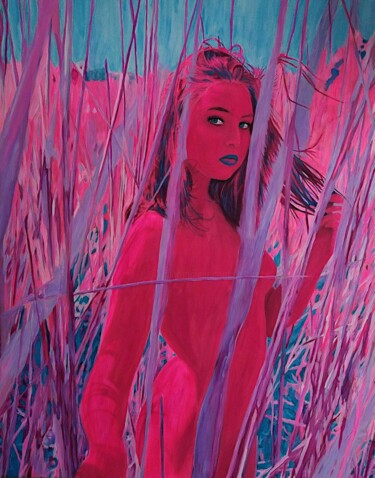 Pintura intitulada "Phoebe" por Lena Snow, Obras de arte originais, Acrílico