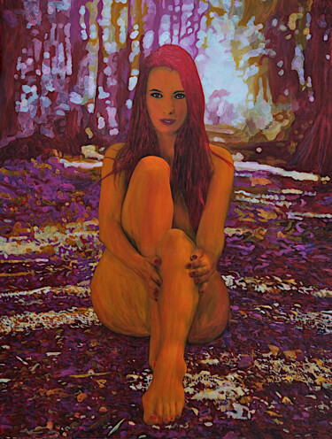 Schilderij getiteld "Alcyone" door Lena Snow, Origineel Kunstwerk, Acryl