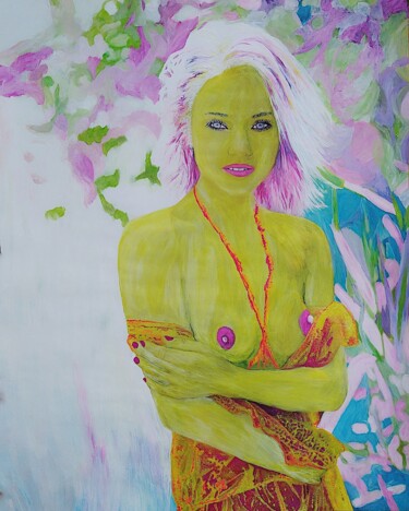 Картина под названием "Aora" - Lena Snow, Подлинное произведение искусства, Акрил