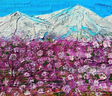 Pittura intitolato "Mountaings meadows…" da Lena Vanli, Opera d'arte originale, Olio