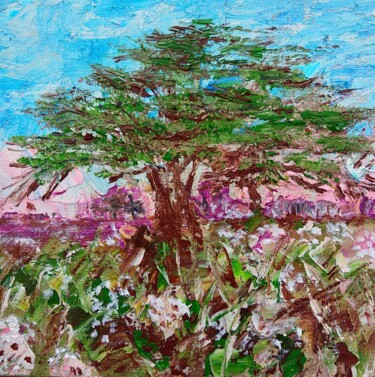 Pittura intitolato "Tree oak oil origin…" da Lena Vanli, Opera d'arte originale, Olio