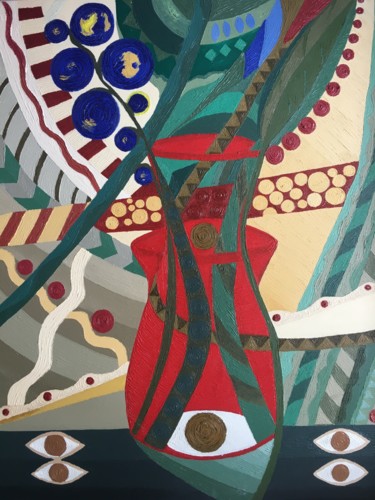 Картина под названием ""Ваза в вазе"" - Elena Muha, Подлинное произведение искусства, Масло