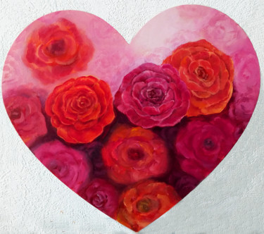 Painting titled "With love" by Elena Makhonina, Original Artwork, Oil