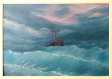 Peinture intitulée "Storm" par Elena Makhonina, Œuvre d'art originale, Huile