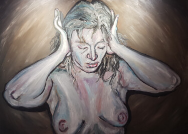 Malarstwo zatytułowany „Eve 69 (Rien à voir…” autorstwa Léna H. Coms, Oryginalna praca, Akryl Zamontowany na Drewniana rama…
