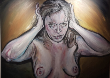 Painting titled "Eve 68 (Elle aurait…" by Léna H. Coms, Original Artwork, Acrylic Mounted on Wood Stretcher frame