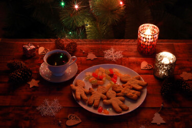 Фотография под названием "Christmas night by…" - Helen Dan, Подлинное произведение искусства, Цифровая фотография