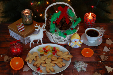 Fotografie getiteld "Christmas treat and…" door Helen Dan, Origineel Kunstwerk, Digitale fotografie