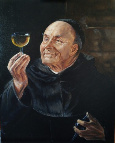 Pintura titulada "The first sip" por Elena Lyutcher, Obra de arte original, Oleo Montado en Bastidor de camilla de madera