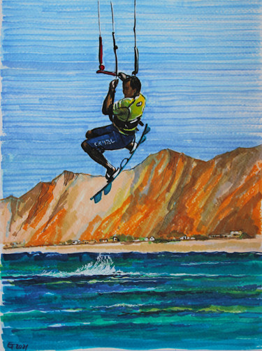Σχέδιο με τίτλο "Jump!!" από Lena Tolunay, Αυθεντικά έργα τέχνης, Μαρκαδόρος