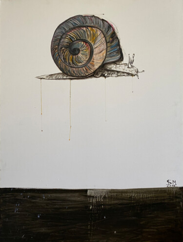 Pittura intitolato "4werр4р / Imprints…" da Leni Smoragdova, Opera d'arte originale, Olio Montato su Telaio per barella in l…