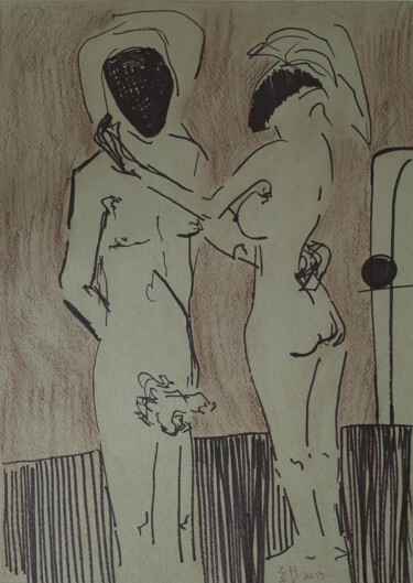 "8c23 / Lovers {$M}…" başlıklı Resim Leni Smoragdova tarafından, Orijinal sanat, Işaretleyici