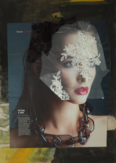 Collages intitolato "0985t / GG - {$M} C…" da Leni Smoragdova, Opera d'arte originale, Collages