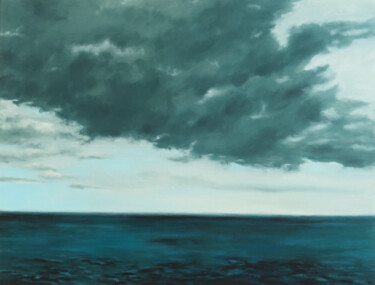 Malerei mit dem Titel "Am Meer 15" von Leni Winkelmann, Original-Kunstwerk, Öl Auf Keilrahmen aus Holz montiert
