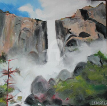Pittura intitolato "Bridalveil Falls -…" da Lenka Graner, Opera d'arte originale, Olio