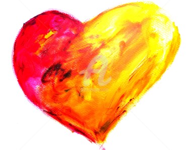 Pittura intitolato "Fiery Heart" da Lenka Graner, Opera d'arte originale, Olio