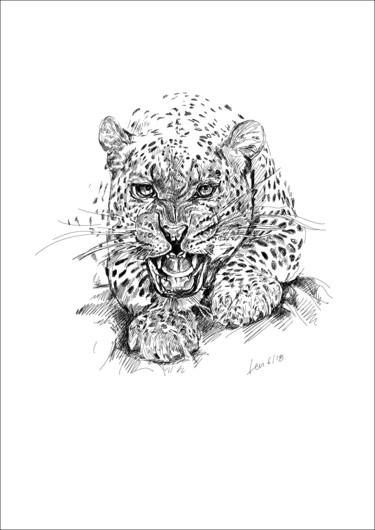 Painting titled "leopard.jpg" by Len, Original Artwork
