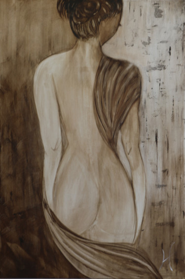 Painting titled "JOANA" by Lénon B, Original Artwork, Acrylic Mounted on Wood Stretcher frame