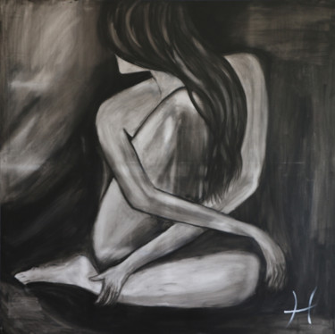 Painting titled "ANABELA" by Lénon B, Original Artwork, Acrylic Mounted on Wood Stretcher frame