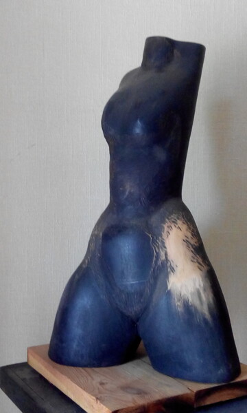 Escultura intitulada "half-figure №2" por Leo Adam (Leonid Shatsylo), Obras de arte originais, Madeira