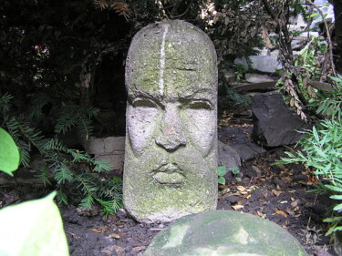 Sculpture titled "Autoportrait" by Leo Adam (Leonid Shatsylo), Original Artwork, Stone