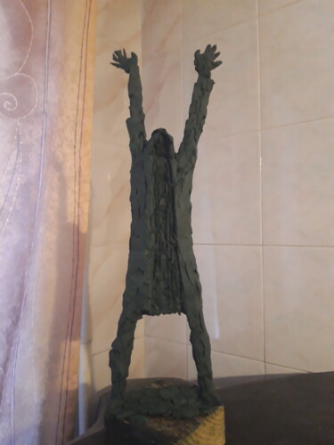 Sculpture titled "Sun Catcher" by Leo Adam (Leonid Shatsylo), Original Artwork, Polymer clay