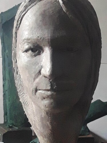 Sculpture intitulée "Sculptural portrait…" par Leo Adam (Leonid Shatsylo), Œuvre d'art originale, Coulage
