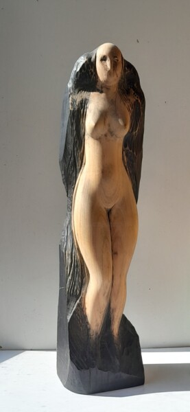 Sculpture intitulée ""Spring Awakening"" par Leo Adam (Leonid Shatsylo), Œuvre d'art originale, Bois