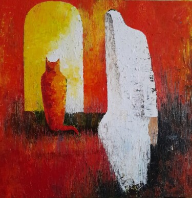 Картина под названием "Expectation" - Leo Adam (Leonid Shatsylo), Подлинное произведение искусства, Масло Установлен на Дере…