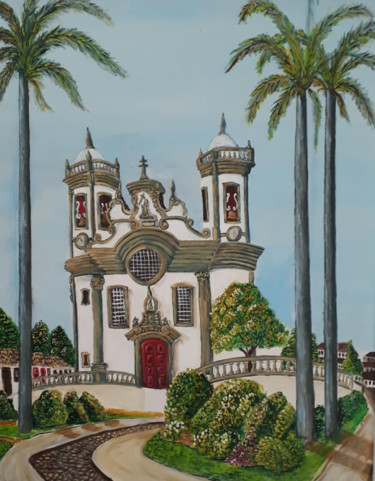 Peinture intitulée "Igreja São Francisc…" par Leo Assunção, Œuvre d'art originale, Acrylique