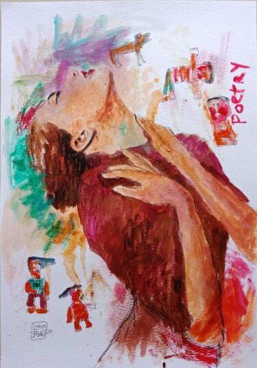 Peinture intitulée "POETRY" par Leo Budhi, Œuvre d'art originale, Huile