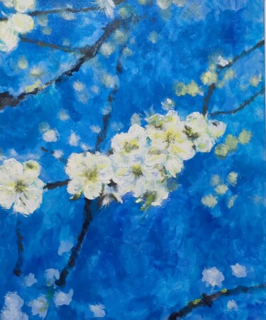 Painting titled "Plum Blossom Suite3" by Leo,Keihung Yip, Original Artwork, Acrylic Mounted on artwork_cat.
