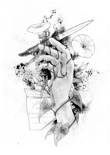 Drawing titled "Koutal" by Léo Saint-Arroman, Original Artwork, Ink