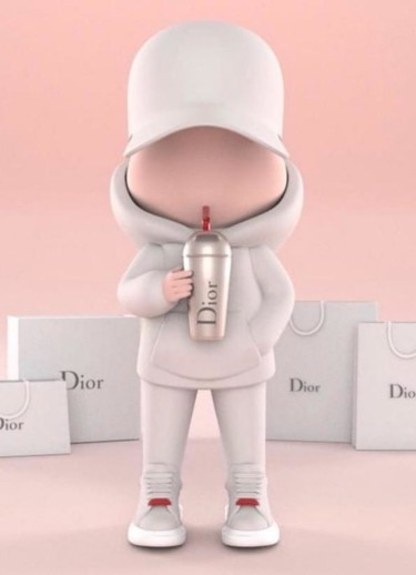 Digitale Kunst mit dem Titel "Kid Cup Dior" von Leo Steph (leo & steph), Original-Kunstwerk, 2D digitale Arbeit